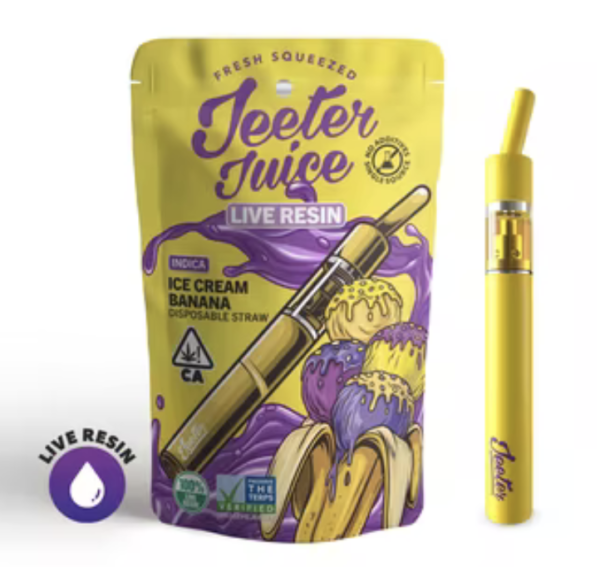 Jeeter Juice Live Resin Disposable Straw | Ice Cream Banana - Image 2